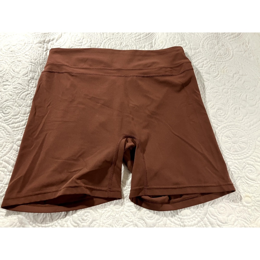 Tom Tiger Ruched Booty Shorts Women's XL Brown Scrunch Butt Yoga Gym Workout